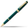 Cross Bailey Light - Penna roller (tratto F, colore inchiostro: nero, con confezione regalo), vernice verde con raccordi dorati, 1 pezzo (1 pezzo)