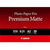 Canon PM-101 Carta Fotografica Premium Opaca Formato A2 (20 fogli)