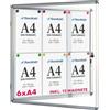 Floordirekt Floodirekt - Vetrina 6 x A4 con 12 magneti, con cornice in alluminio e vetro acrilico
