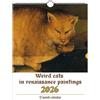 Cymwer Weird Cats in Renaissance 2026 Wall Calendar, 12 Hilarious Renaissance Cat Illustrations, 12 Month Weird Horror Cats Calendar New Year Gifts for Cat Lovers-1PCS