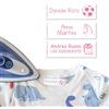 Stellasticker - Etichette termoadesive personalizzabili per abbigliamento bambini - con nome e simbolo - resistenti a lavatrice e asciugatrice - ideali per scuola, asilo e sport - 50 pezzi 50x15 mm