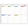 Agendepoint.it Planning 30x42 settimanale a colori SPIRALATO per appuntamenti OTTAGONO (55ff - 90gr) agenda da tavolo A3 senza data