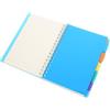 FUNOMOCYA Quaderno a Spirale A5 Blu, Blocco Note Portatile per Lavoro | Ferro e Carta, Fogli Mobili Resistenti ai Danni, per Ufficio e Schizzi, Stile Minimalista