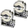 PRESTIGE CARTRIDGE E-AS18KWtwoV2 2 Nastri LC-5WBN LC-5WBN9 SS18KW nero su bianco 18mm x 8m Etichette compatibili per Epson LabelWorks L