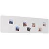 STALFORM Leggera Lavagna Magnetica da Parete in Acciaio Bianca 62,5x20 cm, Memo-Board, Pannello Magnetico per Calamite, Lavagna da Cucina, Ufficio, Camera dei Bambini