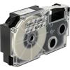 vhbw Cassetta nastro sostituisce Casio XR-12X1, XR-12X per etichettatrice 8m x 12 mm nero su trasparente