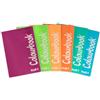 Colourbook Set 6 Quaderni A4 Quadretti 5mm Per Terza, Quarta e Quinta Elementare - 100 Pagine, Carta 100 g/m² FSC, Rilegatura Spillata Rinforzata, Copertine Multicolore Fluo