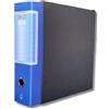 LogicaShop UBOX Raccoglitori ad Anelli A4 Grandi con Custodia, Faldoni Archivio, Classificatori Documenti Dossier Ufficio, Dox Registratore a Leva Raccoglitore (1Pz Commerciale, Blu, Dorso 8)