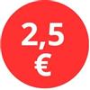 B BALSAT BALSAT Etichette Prezzo 1€, 2€, 3€ OFFERTA Euro Pack da 500 Adesivi Rotondi Rossi Adesivo Deccesa Prezzo Stickers Sconti Offerta Liquidazione (2,5 €)