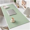 Mozzeilee Tappetino da scrivania, protezione per tavolo in pelle PU, antiscivolo, per ufficio, computer, scrivania, impermeabile, grande tappetino per mouse da gaming, per lavoro, casa, scuola (verde, 100 x 50