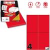 MarkIn Etichetta adesiva C/519 rosso fluo 100fg A4 105x148mm (4et/fg) Markin