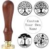 Ychostamp Timbro a ceralacca - Timbro a ceralacca personalizzato con l'albero della vita per inviti a nozze, confezioni di bottiglie di vino, confezioni regalo, decorazioni per biglietti di auguri