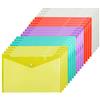 Elcoho - 20 buste, A4, portadocumenti, in plastica, con bottone, per scuola e ufficio, 5 colori A4 size
