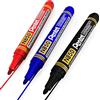 Pentel N850 - Pennarello indelebile con punta tonda 4,2 mm, confezione da 3, colore: nero, blu, rosso