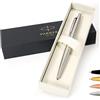 CustomDesign.Shop Penna Parker Jotter XL monocromatica personalizzata + confezione regalo | Crea un regalo davvero unico | Incisione laser (Argento)
