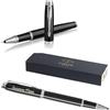 PARKER Penna roller IM Core con incisione | penna premium | confezione regalo | mina nera | regalo personalizzato | nome | compleanno (Black Lacquer C.C.)
