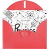 PHAYAH Biglietti di auguri vuoti con stampa fisica con buste, 10,2 x 15,2 cm, biglietti di ringraziamento per Natale, vacanze, compleanno, laurea, anniversario, rosso