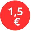 B BALSAT BALSAT Etichette Prezzo 1€, 2€, 3€ OFFERTA Euro Pack da 500 Adesivi Rotondi Rossi Adesivo Deccesa Prezzo Stickers Sconti Offerta Liquidazione (1,5 €)