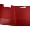 Netuno Raccoglitore Portablocco A4 Con Clip, Rosso Scuro, Coperchio, Morsetto in Metallo, Piastra Rigida, in Plastica, per Scrivere