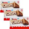 MENDOSA 3X Confezione per Kinder Crispy, 5 Wafer Croccanti Ricoperti di Cioccolato al Latte con Granella di Biscotto e Doppio Ripieno al Latte Kinder e Cacao,3 Confezioni da 170g