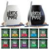 Cebador Verde Mate Set Yerba Mate 10x50g | Calebassa in Ceramica | Bombilla | Bastoncino per Pulizia