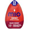 MiO Energy Black Cherry - Potenziatore di acqua liquida aromatizzata naturalmente, 1 conteggio 95,8 ml