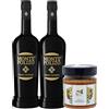 Sicilia Bedda - BOX 2 BOTTIGLIE di AMARO MONTE POLIZO con OMAGGIO di Pesto Trapanese - IDEA REGALO (2 Bottiglie da 1 LITRO con Pesto Trapanese 200 Grammi)
