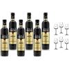 LUIGI FRANCOLI GRAPPA BARRIQUE DEL LIMOUSIN PIEMONTE 70 CL 6 BOTTIGLIE CON 6 BICCHIERI