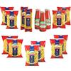 DIVELLA KIT 12 CONFEZIONI DI PASTA DA 500gr (FUSILLI, RIGATONI, PENNE ZITI, VERMICELLI, MISTA, PATERNOSTI RIGATI) + 3 BOTTIGLIE DI PASSATA DI POMODORO DA 640gr