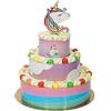 Sefaro Torta di marshmallow 3 Piani Party a Scelta Composizione Caramelle cotton candy (Unicorno 1653)