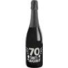 Bottle-Up Bottiglia di Prosecco D.O.C. Extra Dry 0.75 lt., per idea regalo di compleanno 70 anni per lui e per lei, tanti auguri con etichetta in argento (Argento, 70)