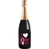 Bottle-Up Idea regalo spumante Prosecco DOC, bottiglia personalizzata con etichetta esclusiva e originale per San Valentino, bomboniere, anniversario di fidanzamento e di matrimonio (0,75L, I love you)
