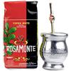 Yerbee Rosamonte Yerba Mate Tradizionale 0,5 kg | Kit da Tè in Acciaio Inox: Tazza - Zucca | Cannuccia - Bombilla