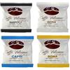 Caffè Vulcanus - Kit assaggio 150 cialde compostabili ESE44 - Degustazione di 4 caffè miscela Napoli, Ischia, Capri e Roma