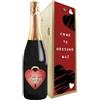 Bottle-Up Regalo San Valentino - Prosecco DOC personalizzato e cassa legno - Idea regalo per innamorati, bomboniere, anniversario di fidanzamento e di matrimonio (Cuore lucchetto, Come te nessuno mai)