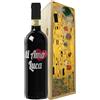 Bottle-Up Regalo San Valentino - Bottiglia Chianti DOCG personalizzata e cassa legno - Idea regalo innamorati, anniversario di fidanzamento e di matrimonio (Ti amo, Il Bacio di Klimt)