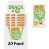 Alfano dal 1940 Noci Macadamia Sgusciate Snack & Go 20 Pacchetti Monoporzione da 30g Frutta Secca Ricca di Magnesio e Fonte di Potassio
