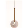 Illuminando BOLLE SOSPENSIONE SINGOLA ORO SATINATO CON SFERA IN VETRO COLORATO LAMPADINA ATTACCO G9 MODERNA