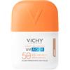 Vichy Vichy, spray UV Aqua Hydrating Fluid SPF50 per tutti i tipi di pelle, con formula anti-perdita di acqua, vitamina CG, vitamina E, glicerina e acqua vulcanica, 50 ml