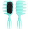 Rocky Green Spazzola massaggiante volumizzante a denti larghi per capelli ricci, districante delicato e cura del cuoio capelluto (4 colori) (verde)