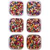 KULIA® Set da 6 confezioni di adesivi Bindi rotondi per fronte (stile Tikka) - Autoadesivi, delicati sulla pelle, ideali per matrimoni, feste a tema Bollywood e gioielli viso