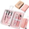 HDOYTXXM Set manicure per unghie da uomo e da donna, 12 in 1, con custodia portatile