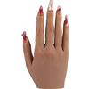 KnowU Acrilico Nail Training Mani Silicone Femminile Dummy Full Size Fingernail Pratica Mano Sketch Gioielli Anello Guanti Orologio Display con Unghie 18cm