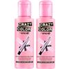 Crazy Color Colorazione per capelli semi-permanente, 100 ml (rosa marshmallow) - Confezione da 2