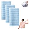 JXpxbao Aquemis Asciugamano Esfoliante 3 Pezzi Set Panno Esfoliante Extra Lungo, Spugna Doccia Con Doppio Lato Per Pulizia Profonda, Fascia Per Schiena Esfoliante Per Uomini E Donne (Banda blu)