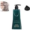 Generic Set di tinture per capelli a lunga durata con formula delicata, colorazione vegetale per coprire i capelli bianchi, kit di tintura per capelli a lunga durata in un unico passaggio (Natural Black)