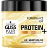Gliss Kur Testina nera glisss cure proteina + burro di karité Performance Kur, confezione da 6 (6 x 400 ml)