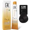 GK Hair 5.99 Cioccolato - Serie Chocolate Crema Colorante 100 ml, Colore Semi-Permanente Nutriente, Tonalità Naturali e Intense, Ideale per Colpi di Luce, Riflessi Uniformi e Applicazione Facile