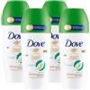 Dove Deodorante Go Fresh Roll-On Aloe e Pera 48h 0% Alcol Antitraspirante Idratante Profumo Fresco e Fruttato Protezione 48h - 4 Flaconi da 50ml