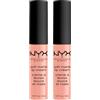 NYX Professional Makeup Soft Matte Lip Cream Tinta Labbra Tonalità Cairo Lunga Durata Finish Matte Cremoso Leggero Colore Extra Pigmentato - 2 Rossetti da 8ml